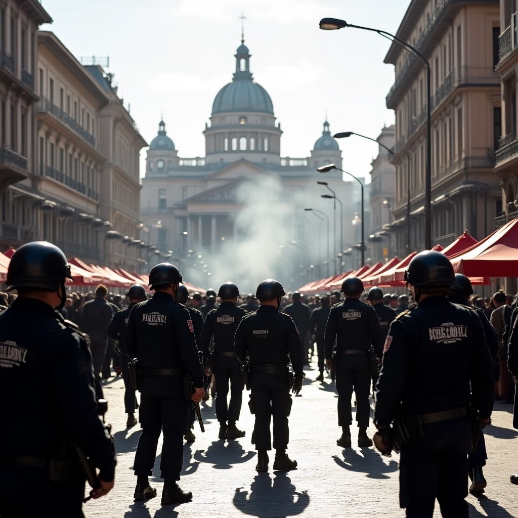 Evento masivo con seguridad gestionada